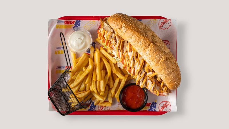 The Hangry Duo combo for two with chicken sandwiches and sides