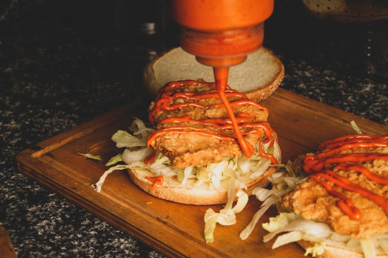 Hangry Joe's OG hot chicken sandwich on brioche bun